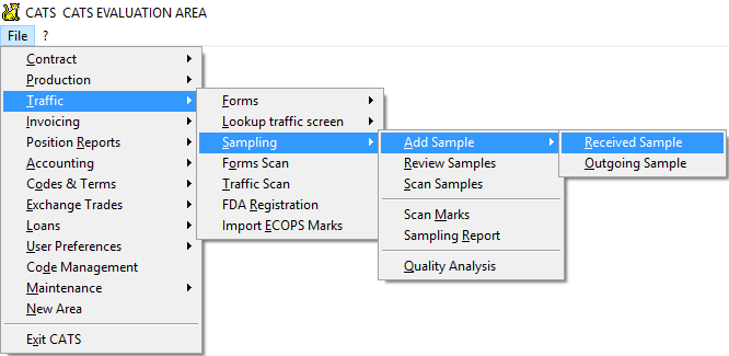 Add a received sample