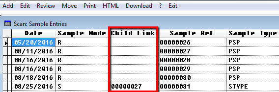 Child Link Column