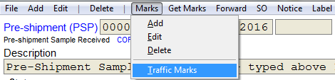 View traffic marks