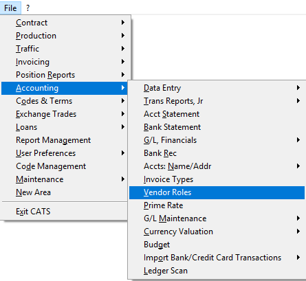 Create a vendor role