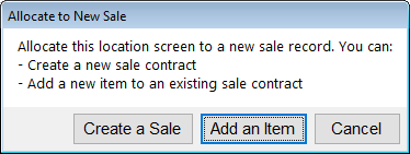 Create new sale item