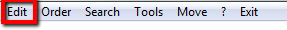 Edit from top menu bar