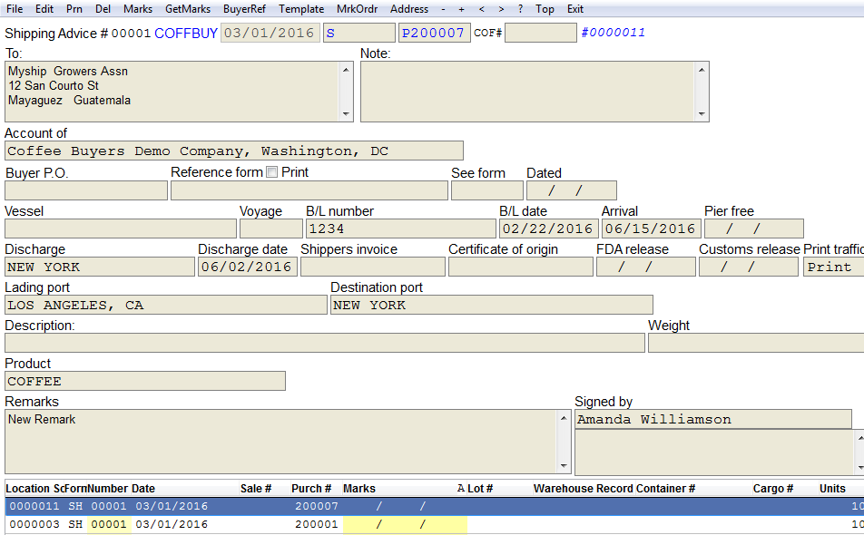 Edit the traffic form scan