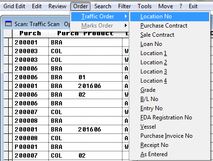 Order Traffic Screen