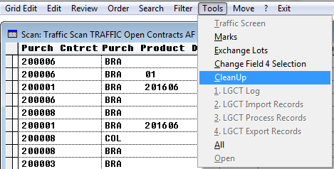 Clean up option in tools