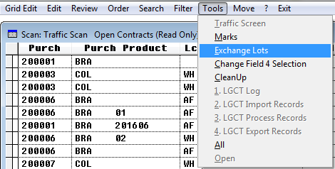 Traffic scan tools exchange lots