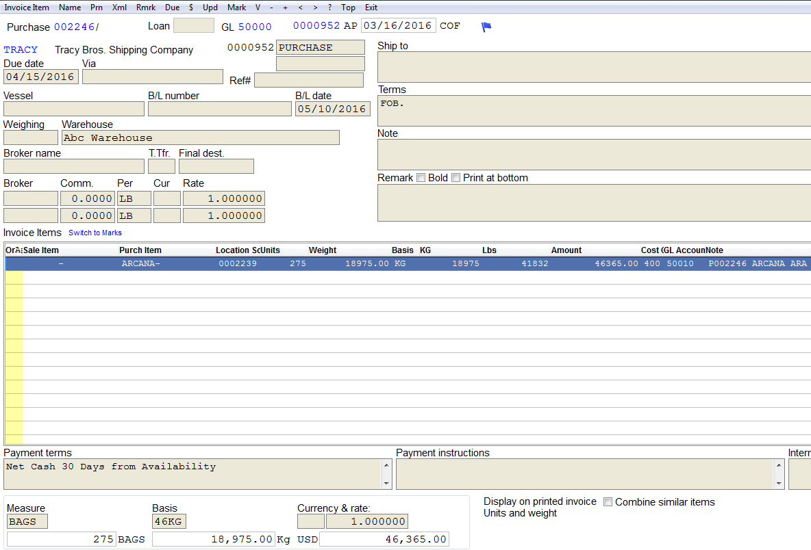 Account History Invoice Prep