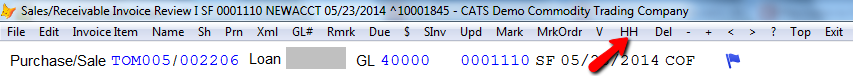 Select HH to Remove Hold Status