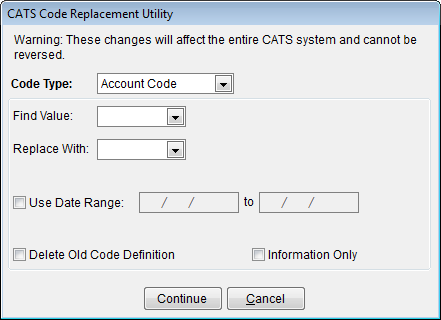Universal Code Replacement