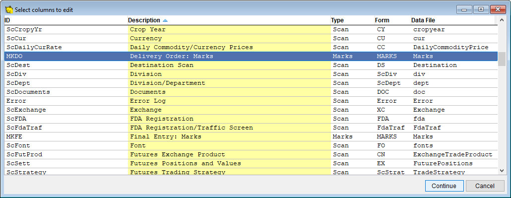 Change columns on DO