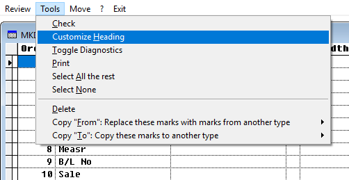 Use tools to create custom heading