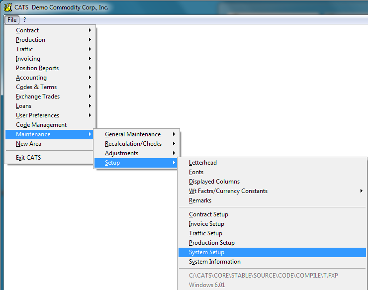 Accessing System Setup Options